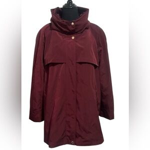 GALLERY Burgundy Hooded Coat/Jacket NWOT Size XL